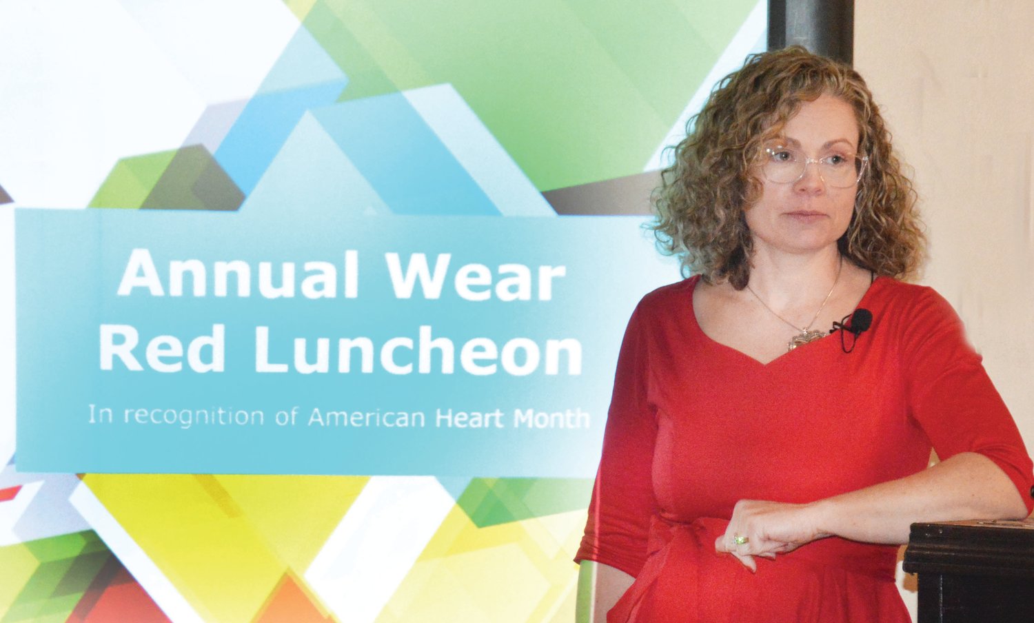 Linda Volstorf was the featured speaker at the Horizon Health Wear Red Luncheon promoting heart health for women.